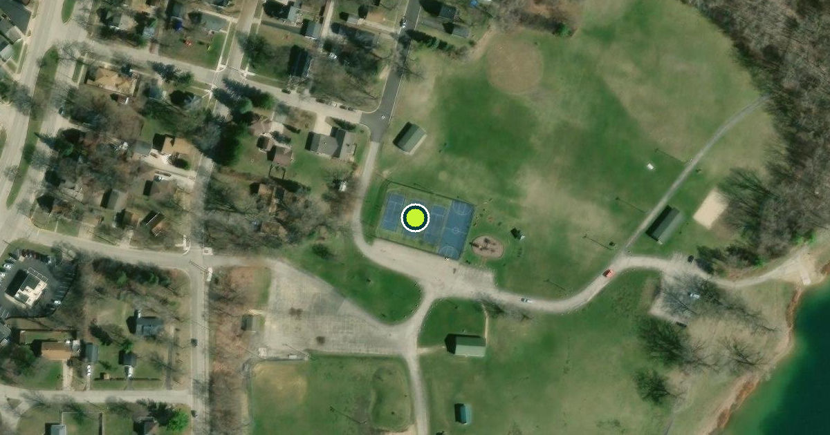 Satellite view of South Beloit Pickleball Courts