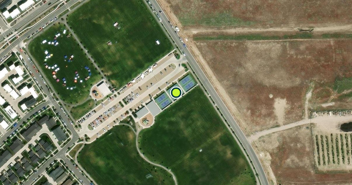 Satellite view of South Jordan Pickleball Courts