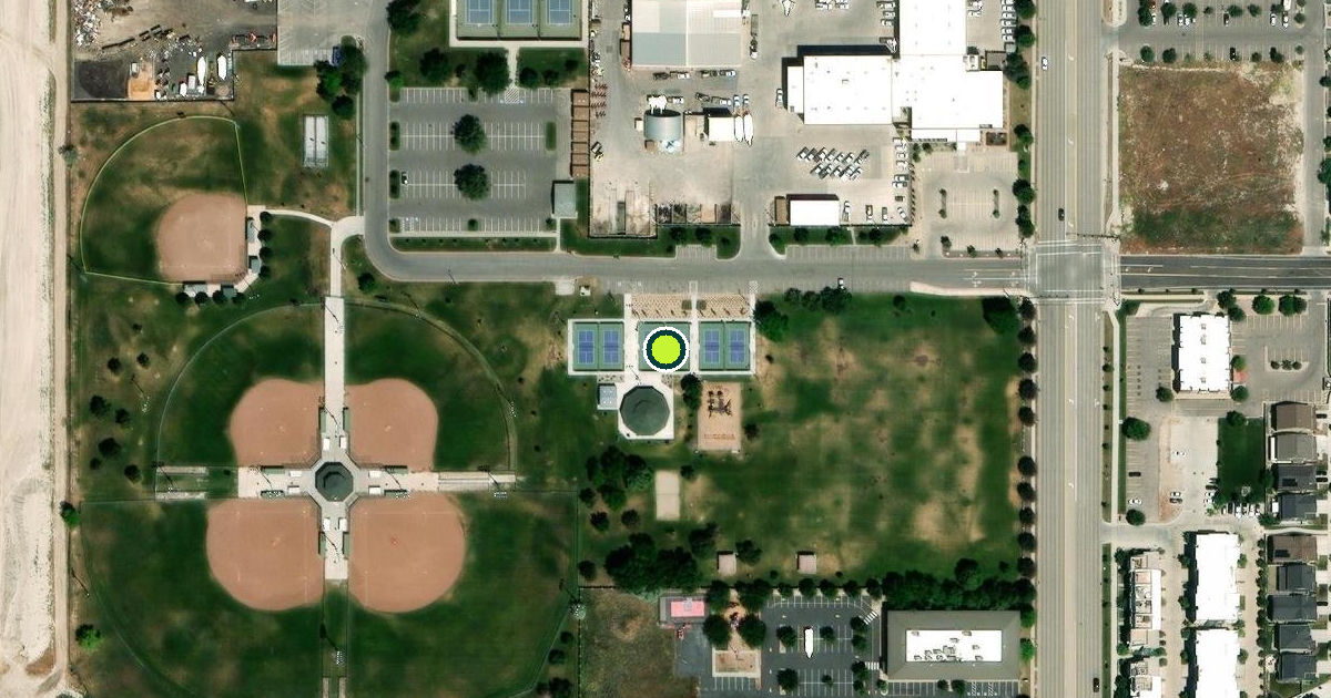 Satellite view of South Jordan Pickleball Courts