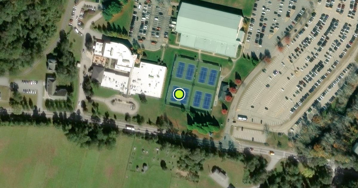 Satellite view of South Kingstown Pickleball Courts