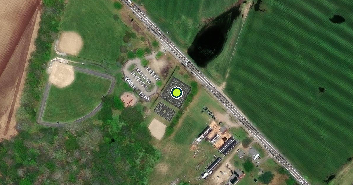 Satellite view of South Kingstown Pickleball Courts