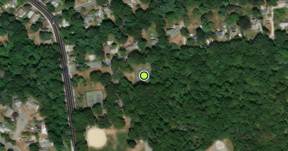Satellite view of South Kingstown Pickleball Courts
