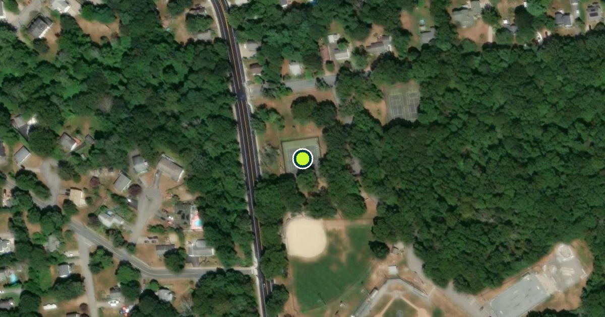 Satellite view of South Kingstown Pickleball Courts