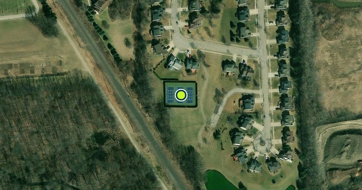 Satellite view of South Lyon Pickleball Courts