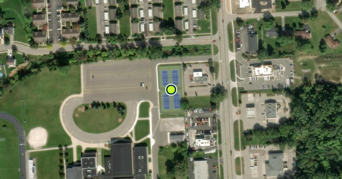 Satellite view of South Lyon Pickleball Courts