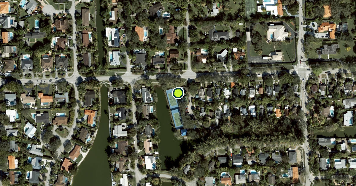 Satellite view of South Miami Pickleball Courts