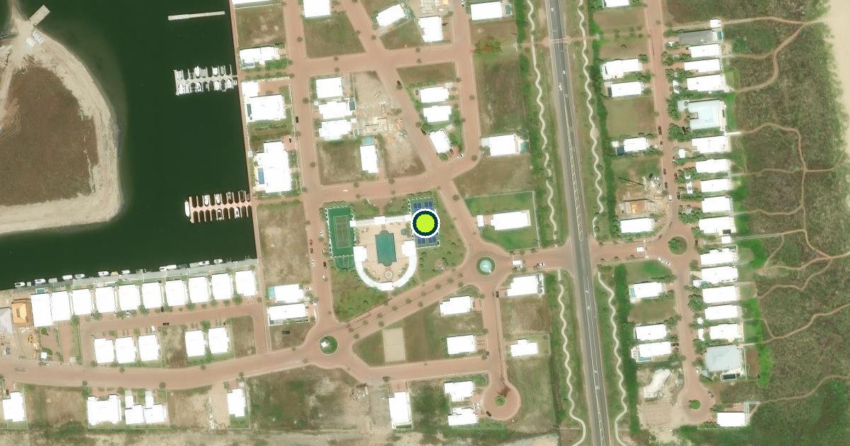 Satellite view of South Padre Island Pickleball Courts