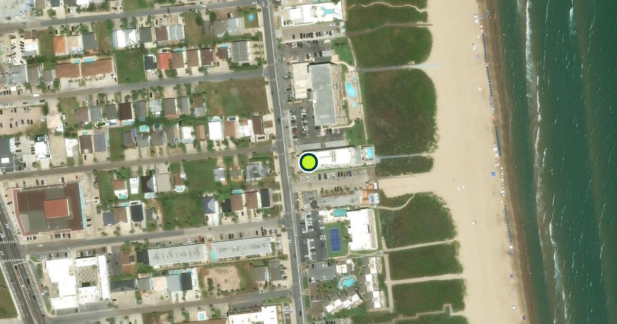Satellite view of South Padre Island Pickleball Courts