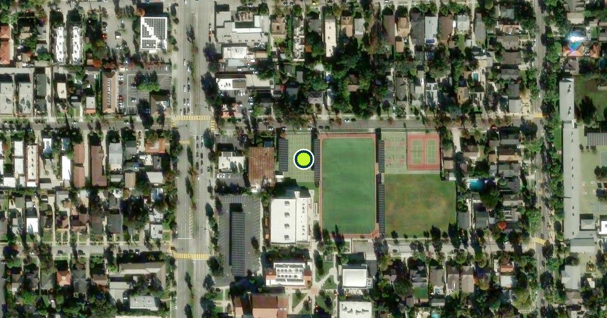 Satellite view of South Pasadena Pickleball Courts