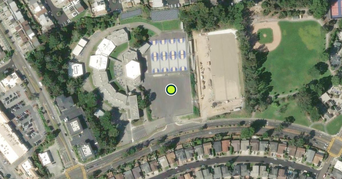 Satellite view of South San Francisco Pickleball Courts