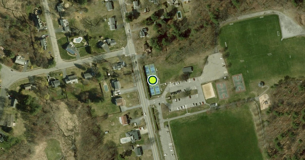 Satellite view of South Street Park Pickleball Courts