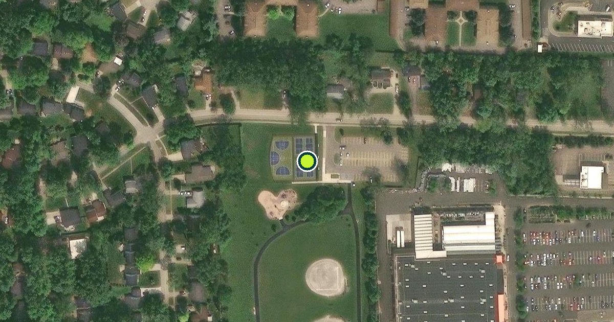 Satellite view of Southfield Pickleball Courts