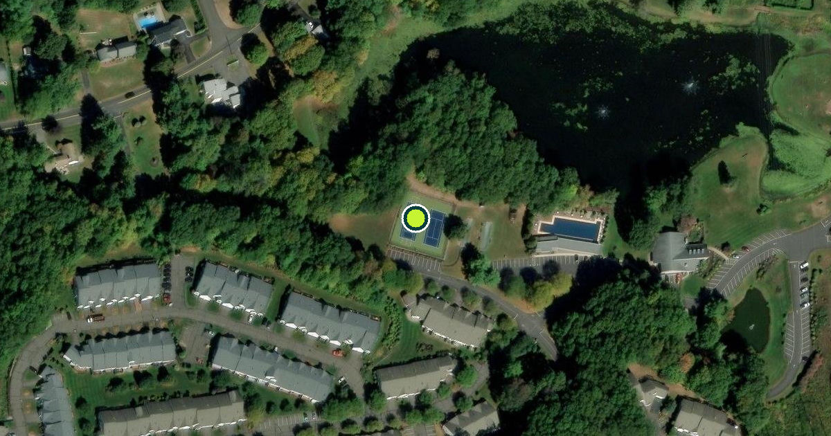 Satellite view of Southington Pickleball Courts