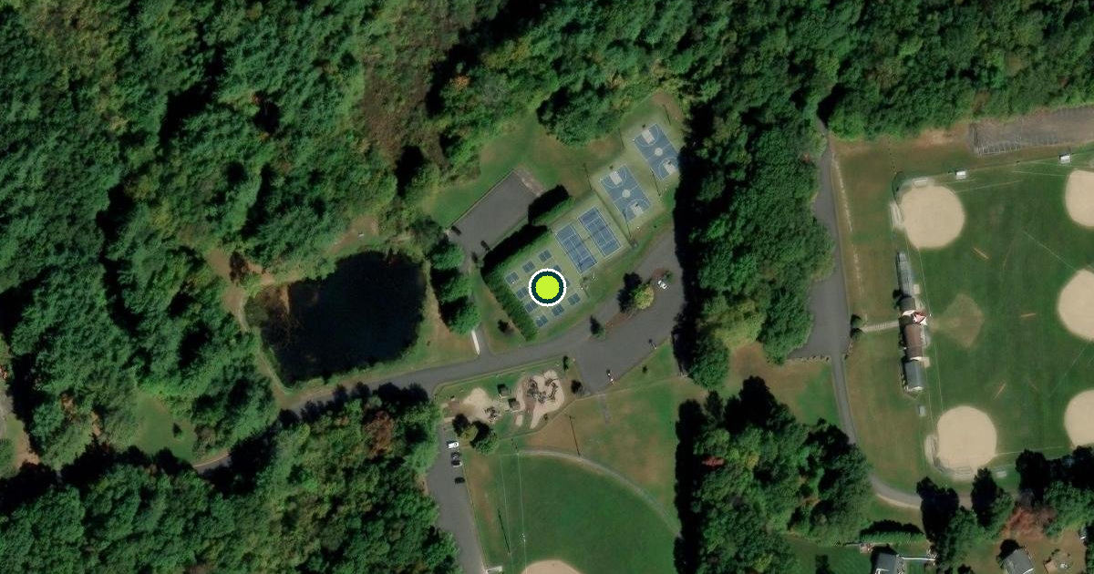Satellite view of Southington Pickleball Courts
