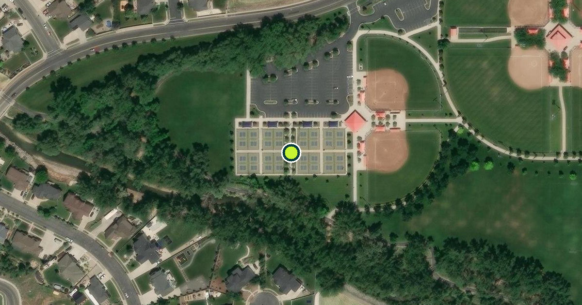 Satellite view of Spanish Fork Sports Park Pickleball Courts