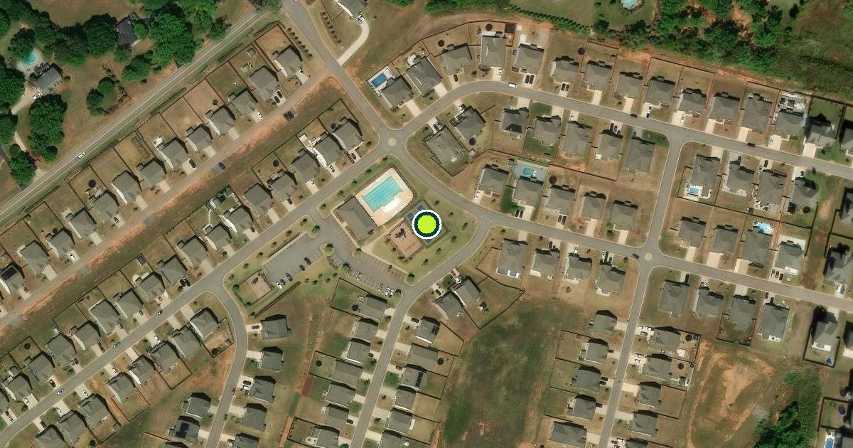 Satellite view of Spartanburg County Pickleball Courts