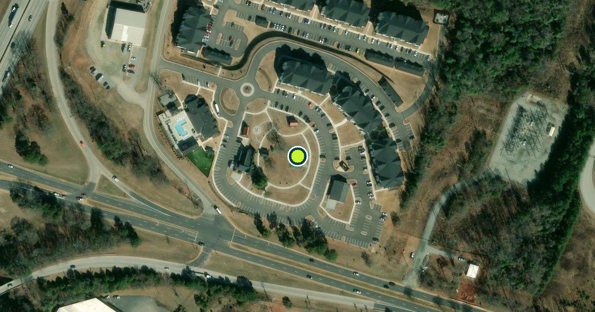 Satellite view of Spartanburg County Pickleball Courts