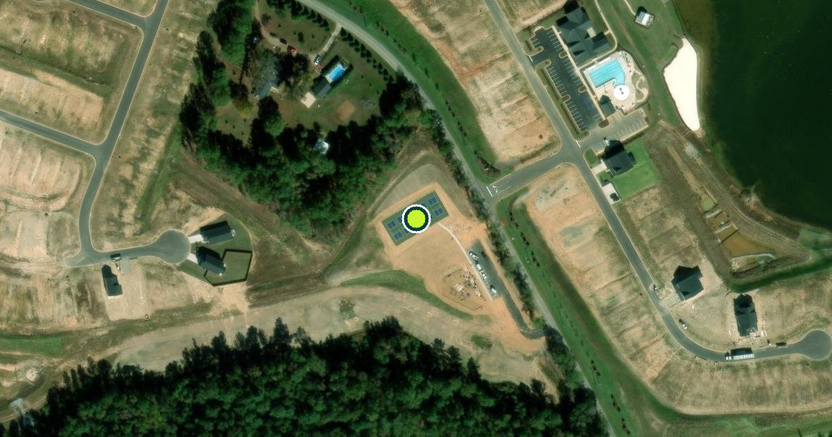 Satellite view of Spartanburg County Pickleball Courts