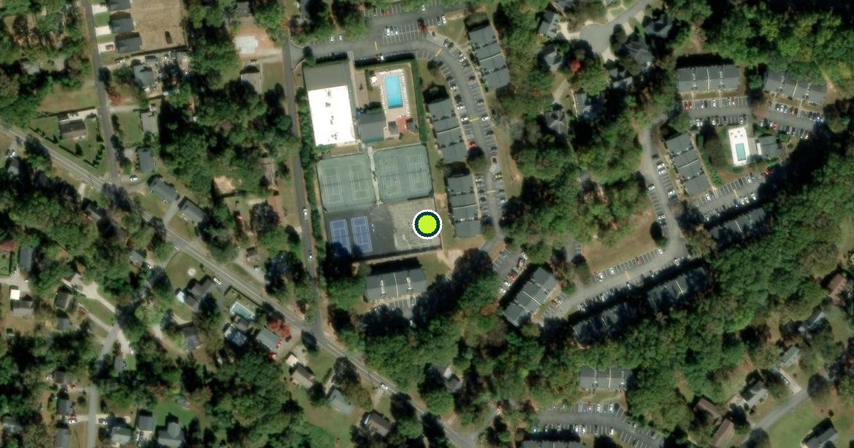 Satellite view of Spartanburg County Pickleball Courts