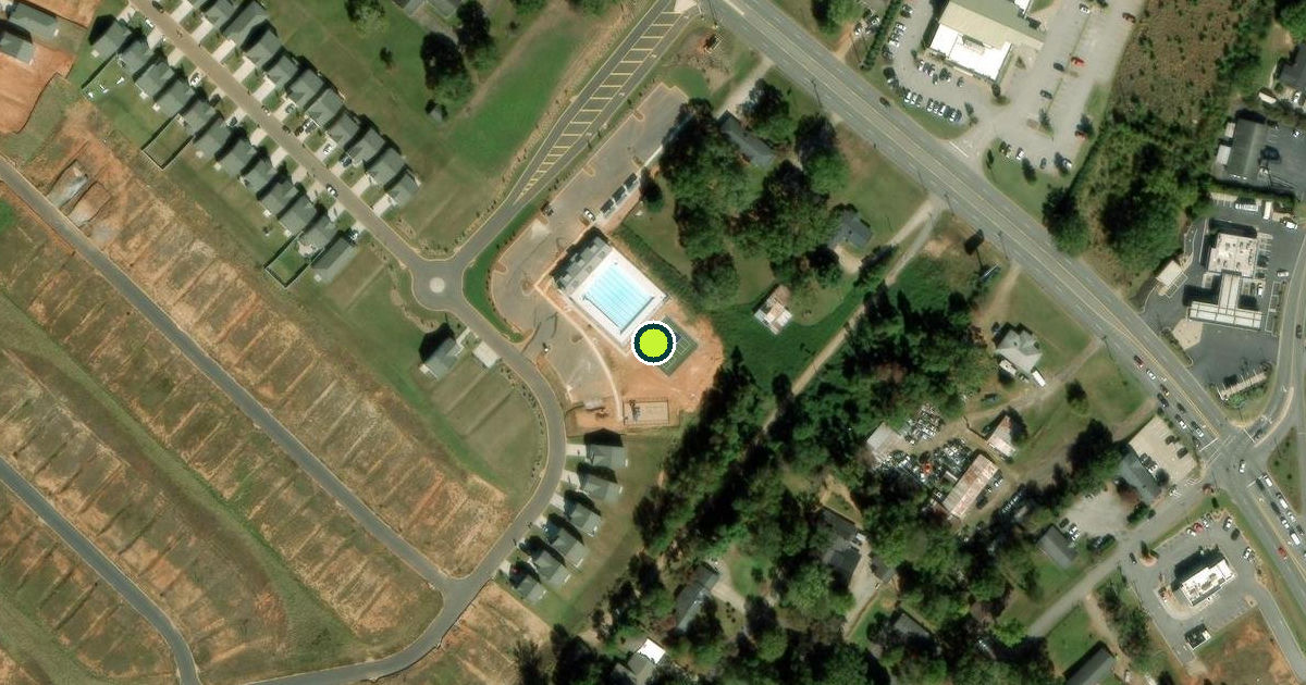 Satellite view of Spartanburg County Pickleball Courts