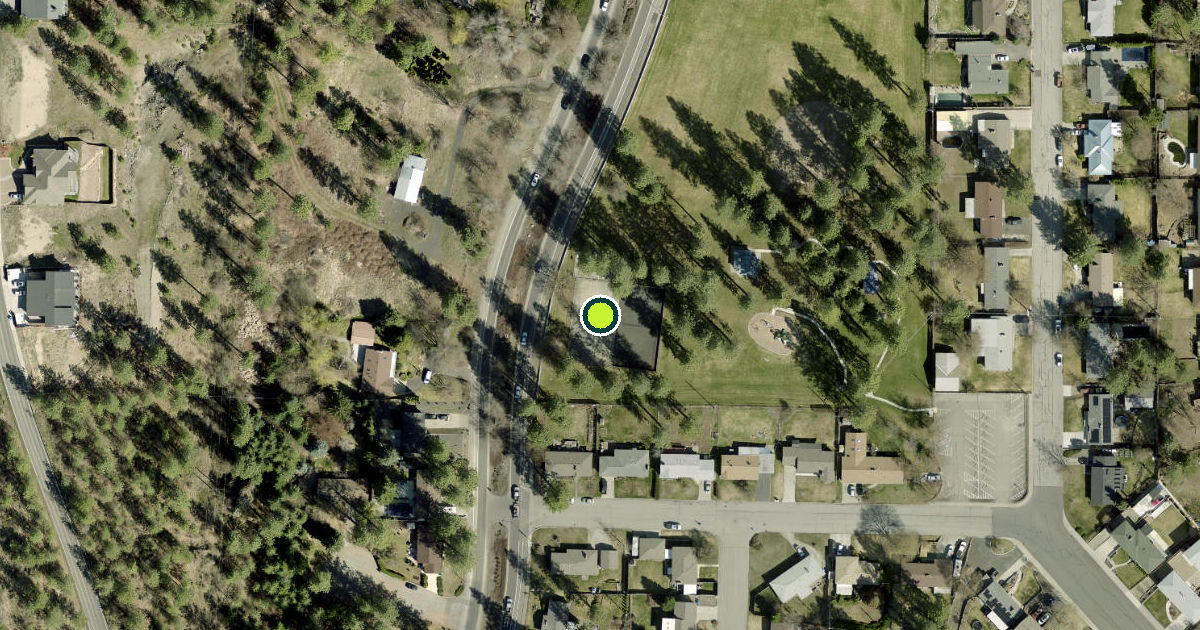 Satellite view of Spokane County Pickleball Courts