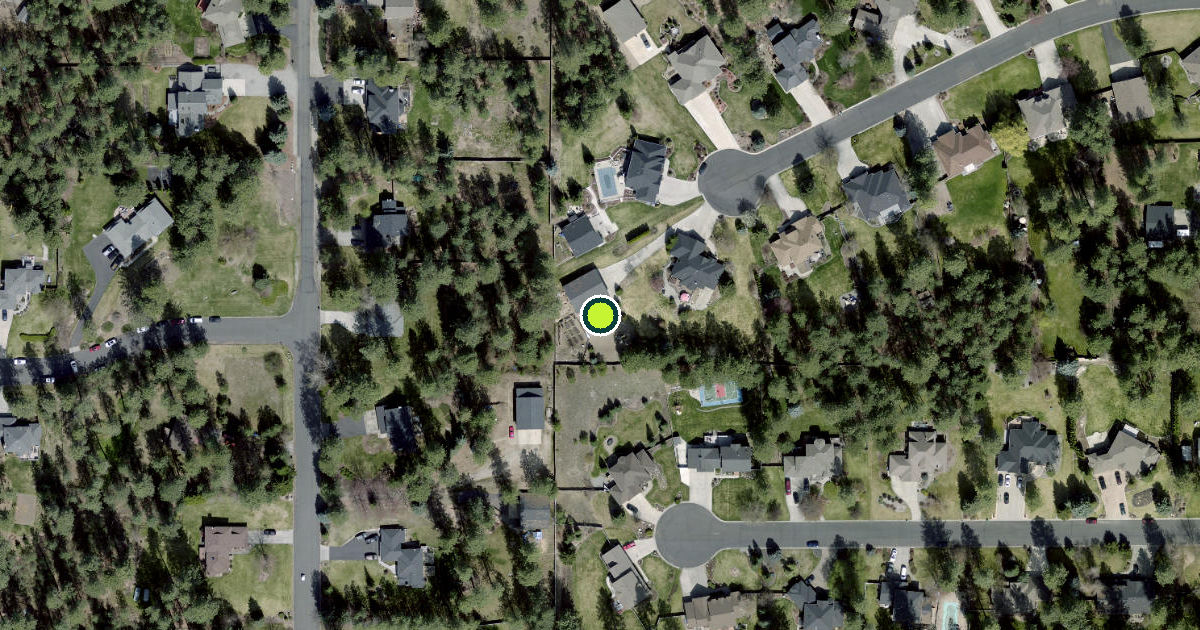 Satellite view of Spokane County Pickleball Courts