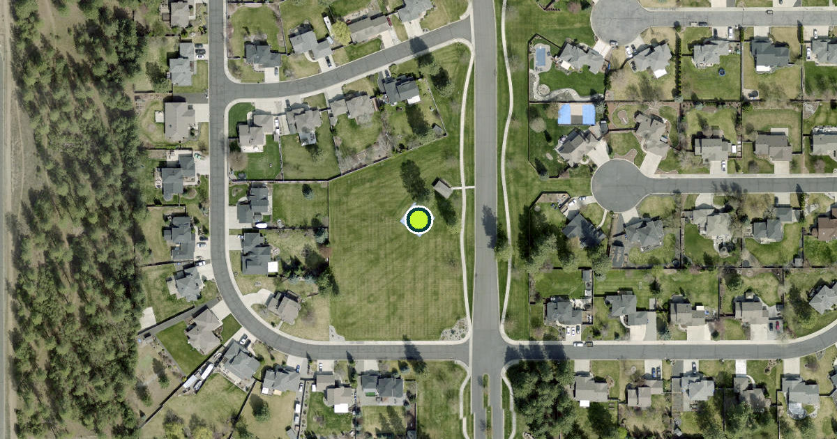 Satellite view of Spokane County Pickleball Courts