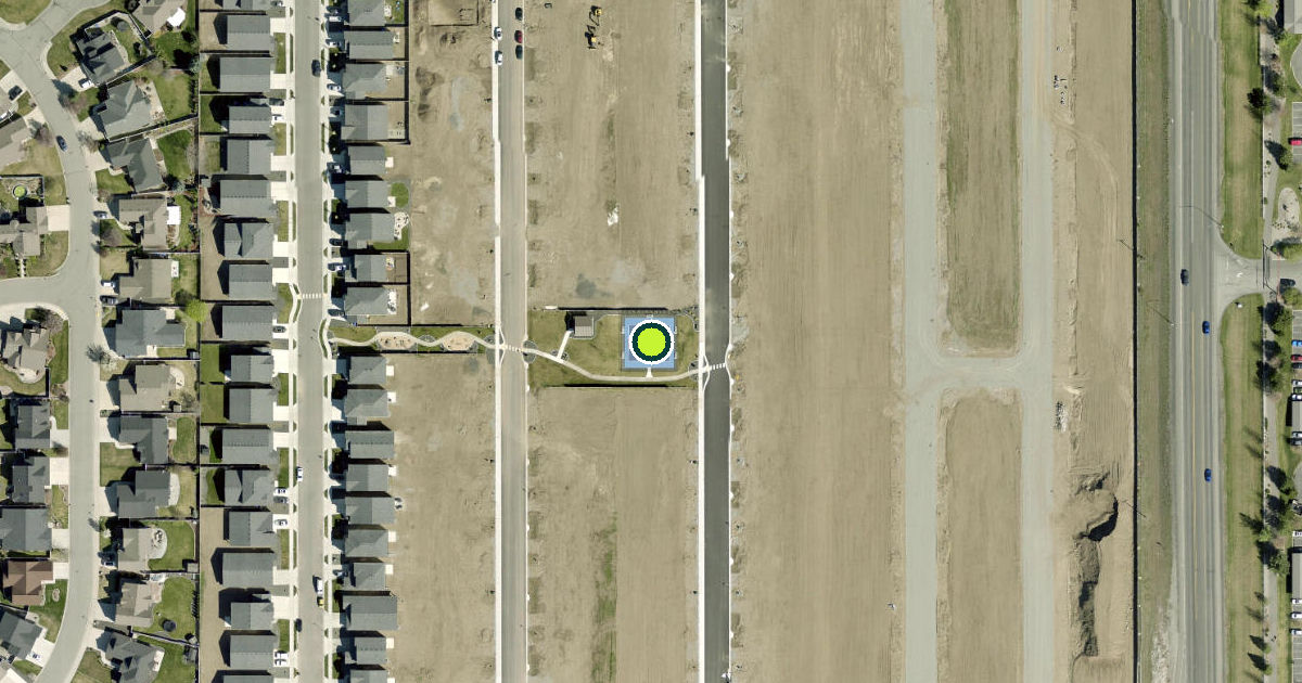Satellite view of Spokane County Pickleball Courts