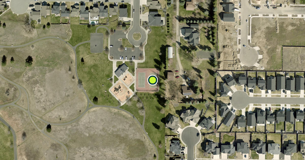 Satellite view of Spokane Pickleball Courts