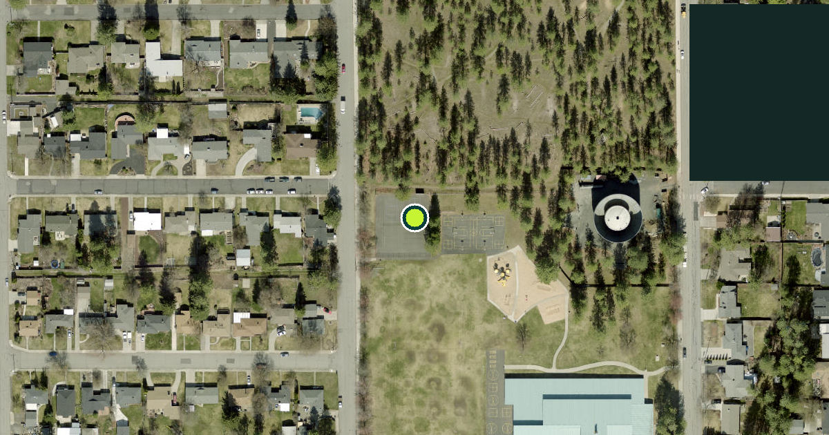 Satellite view of Spokane Pickleball Courts