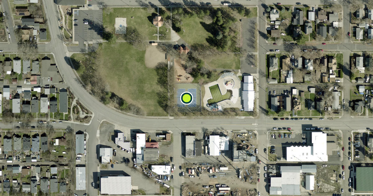 Satellite view of Spokane Pickleball Courts