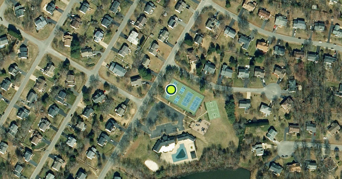 Satellite view of Spotsylvania County Pickleball Courts