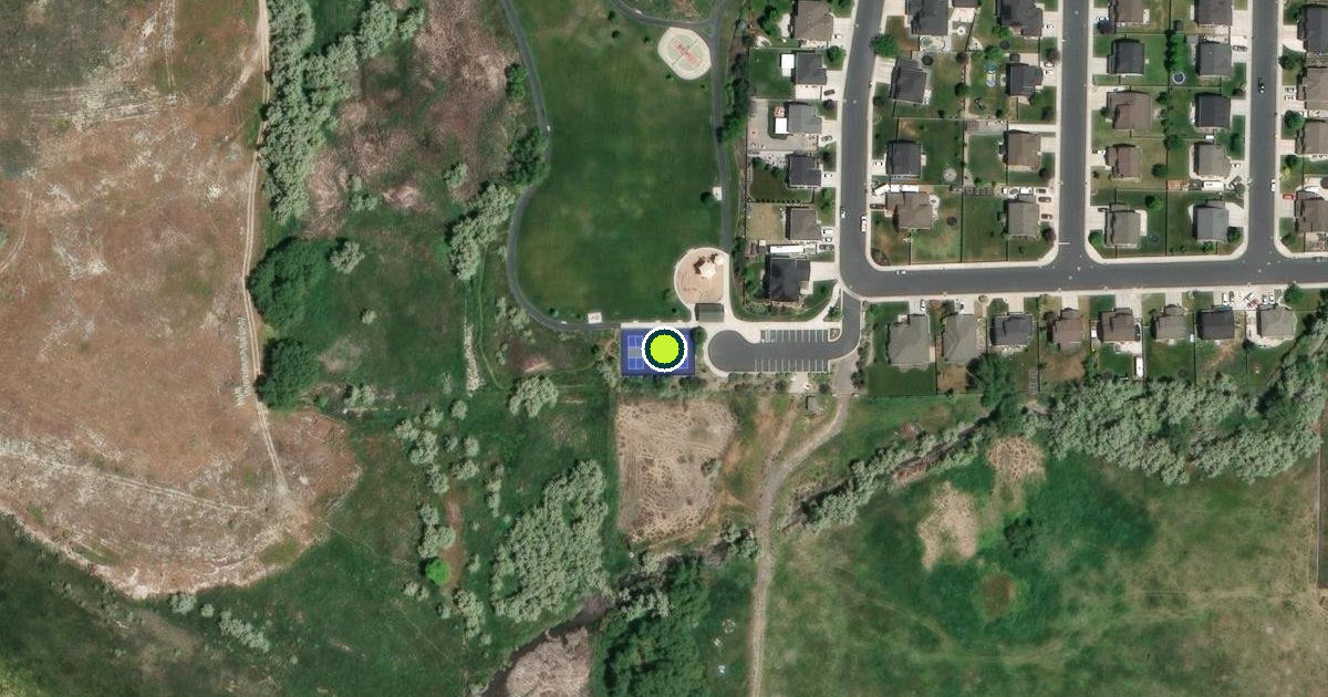 Satellite view of Spring Creek Park Pickleball Courts