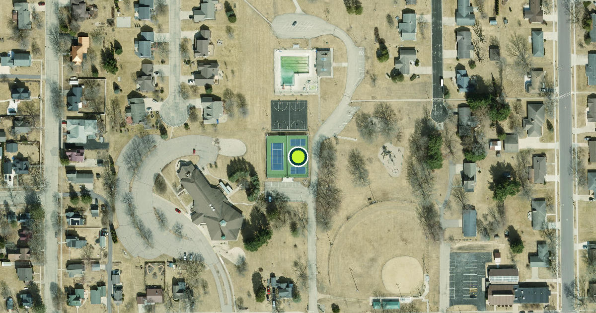 Satellite view of Spring Green Pickleball Courts