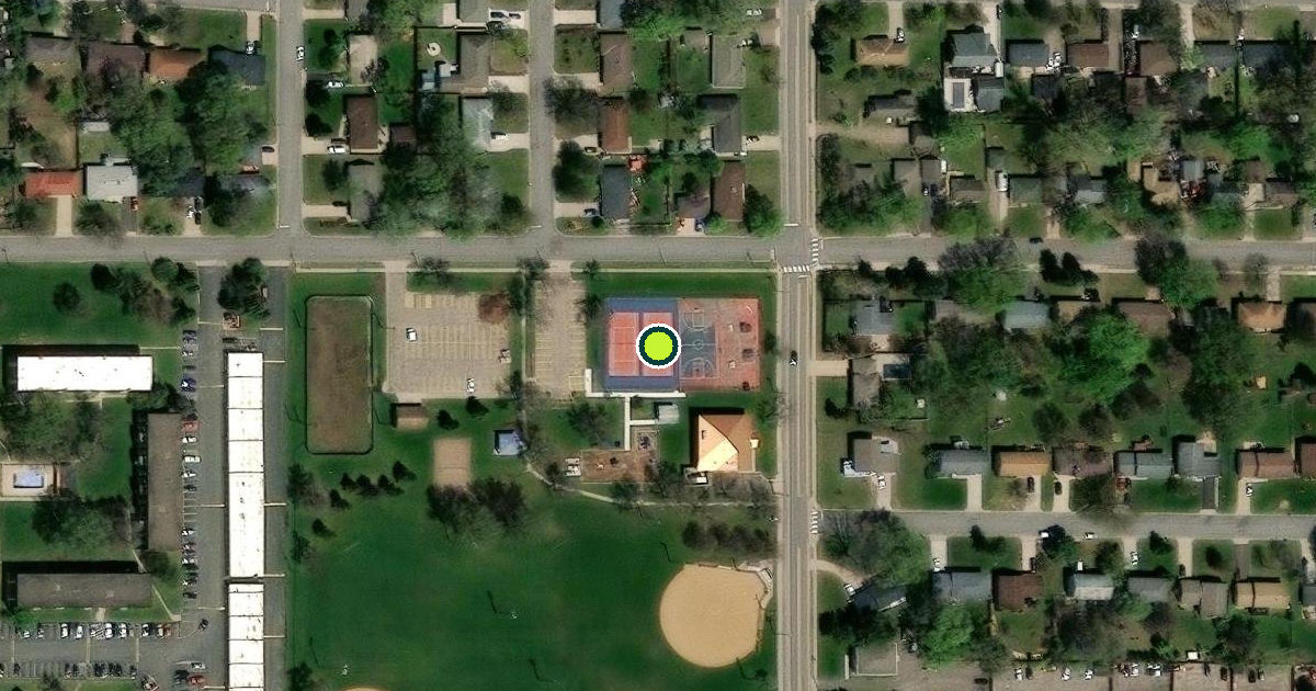 Satellite view of Spring Lake Park Pickleball Courts