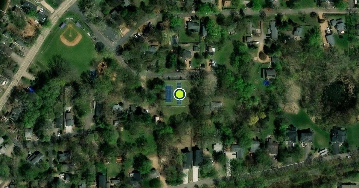 Satellite view of Spring Park Pickleball Courts