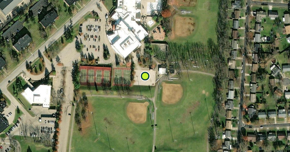 Satellite view of Springdale Pickleball Courts