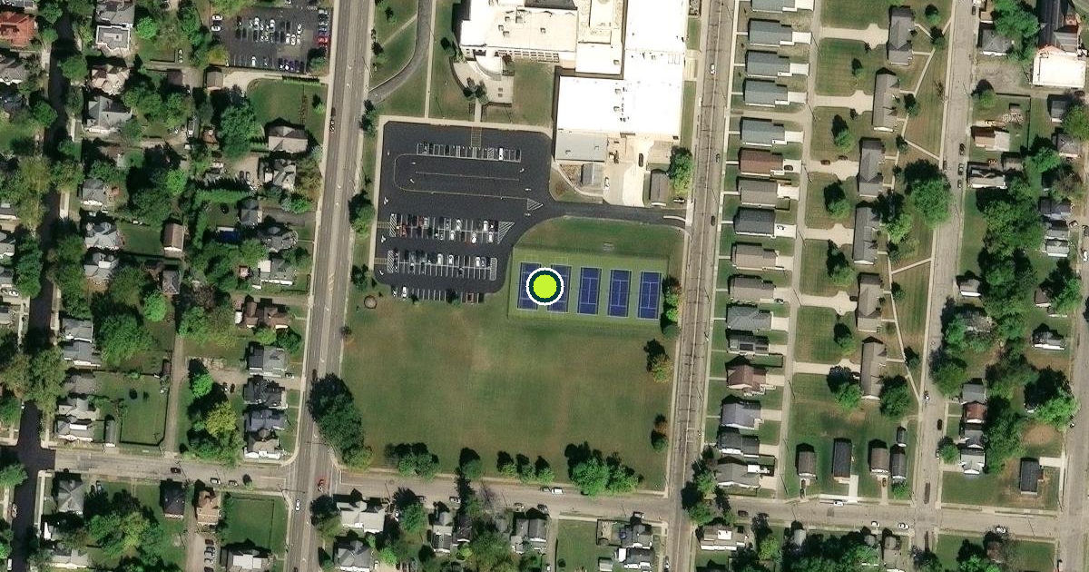 Satellite view of Springfield Pickleball Courts
