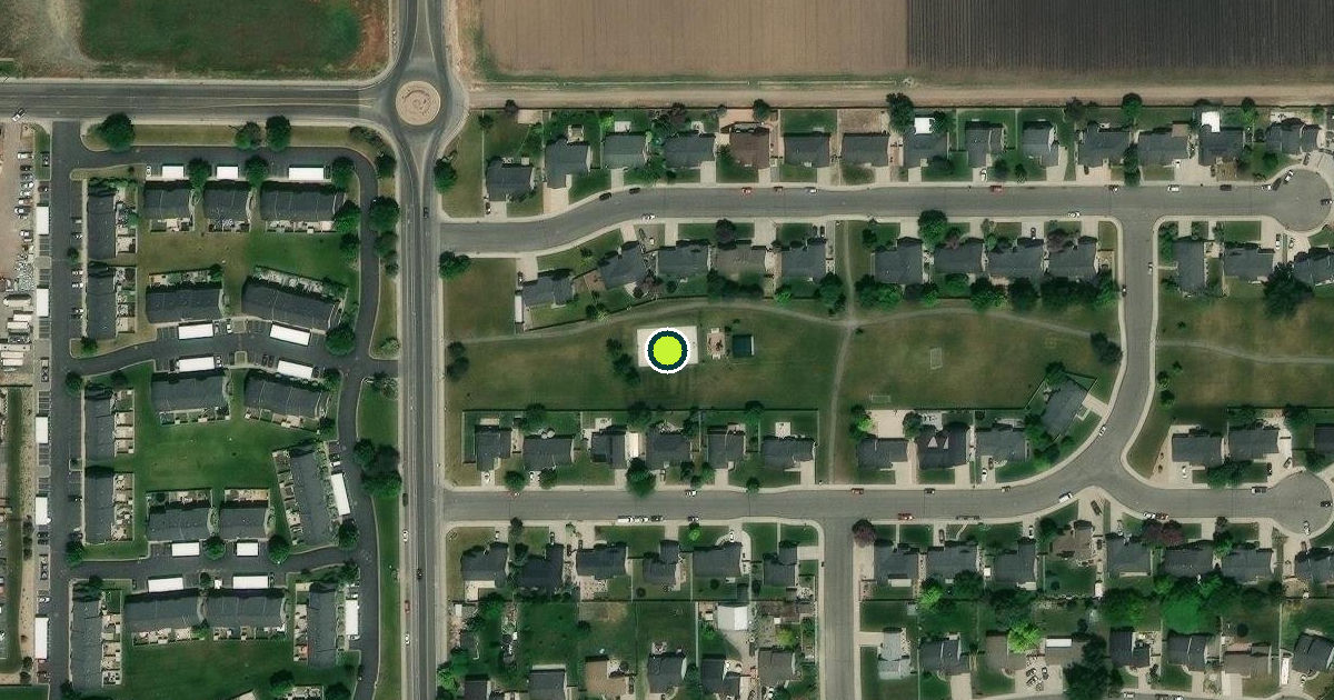 Satellite view of Springville Pickleball Courts