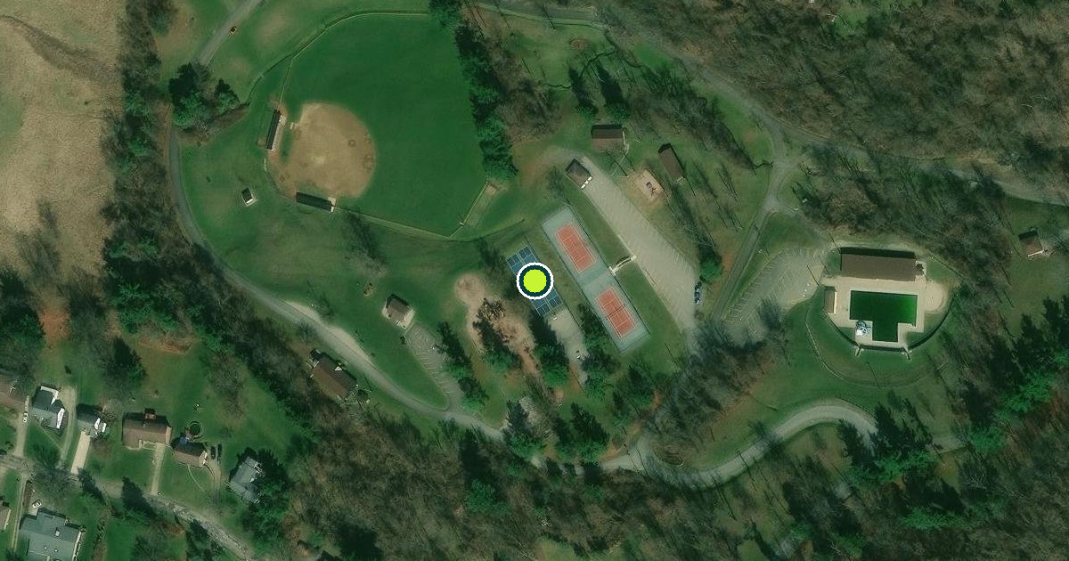 Satellite view of St. Clairsville Pickleball Courts