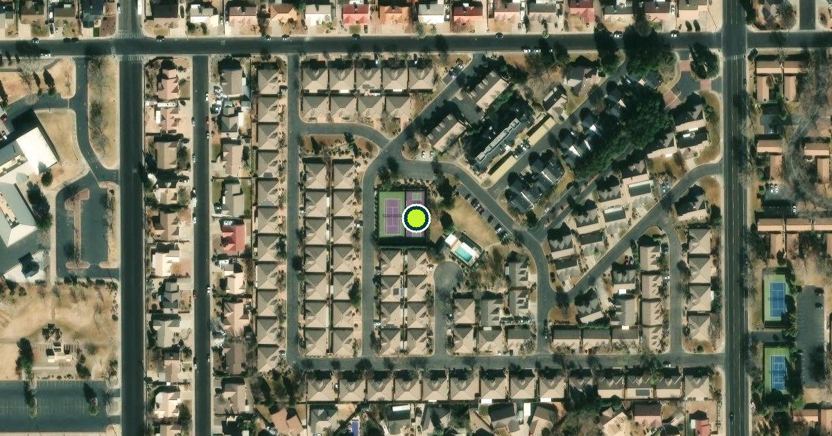 Satellite view of St. George Pickleball Courts