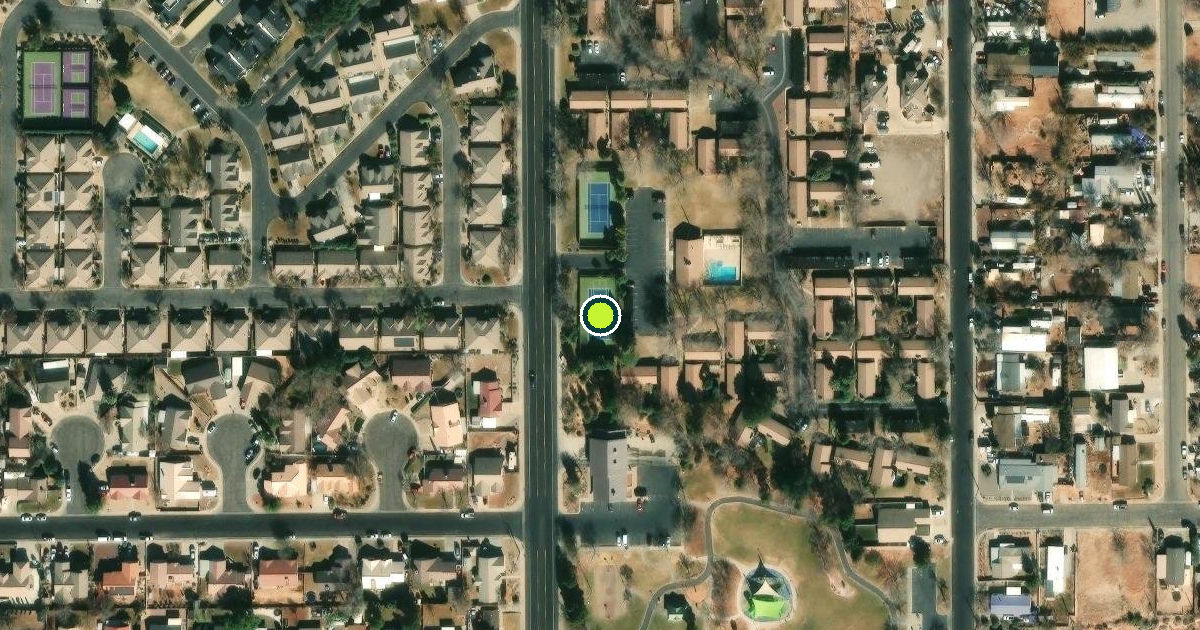 Satellite view of St. George Pickleball Courts