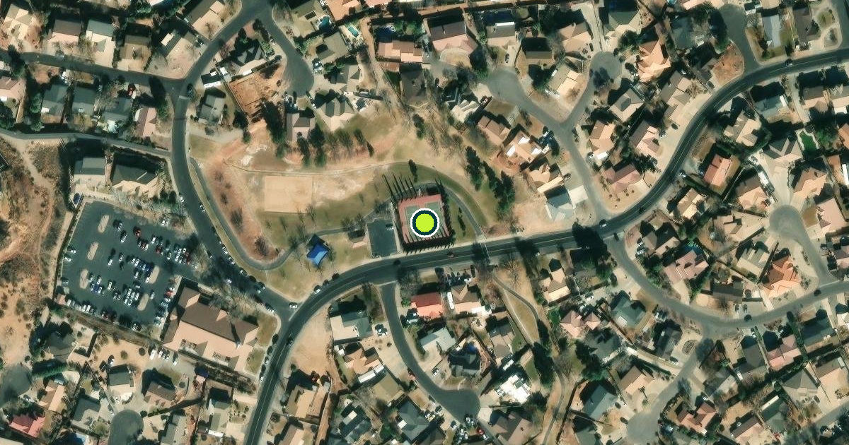 Satellite view of St. George Pickleball Courts
