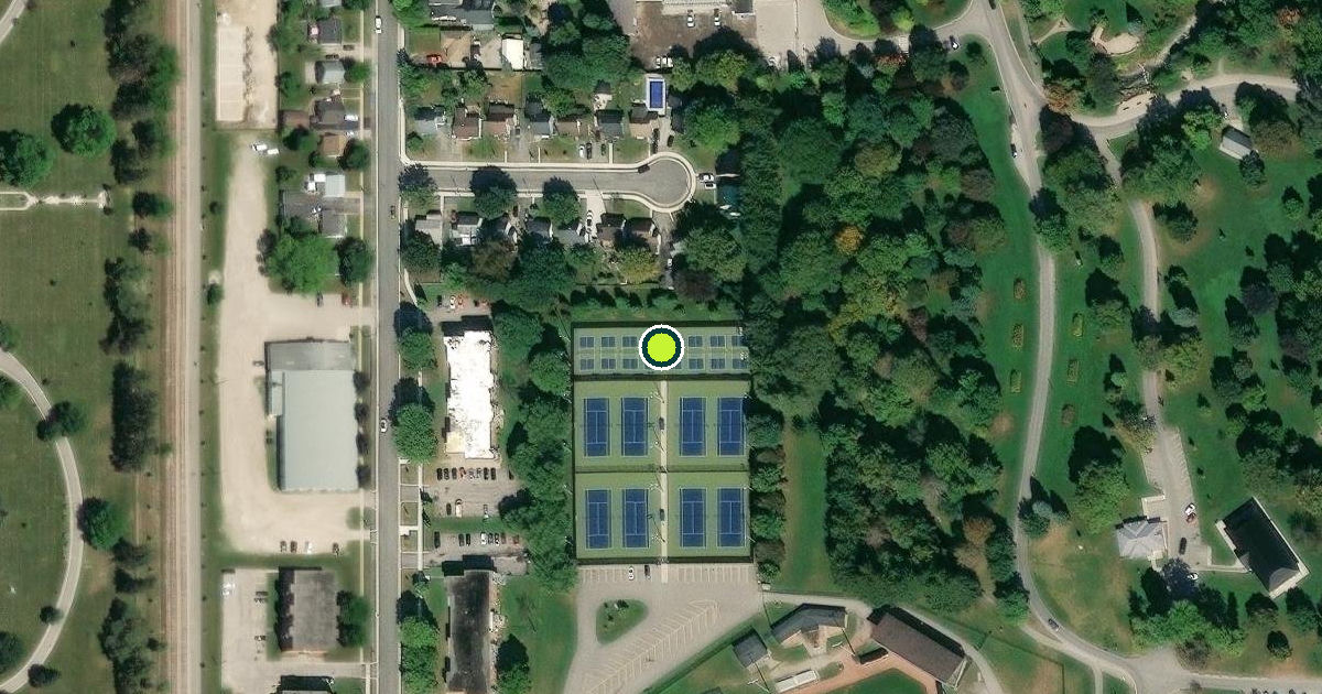 Satellite view of St. Thomas Pickleball Courts