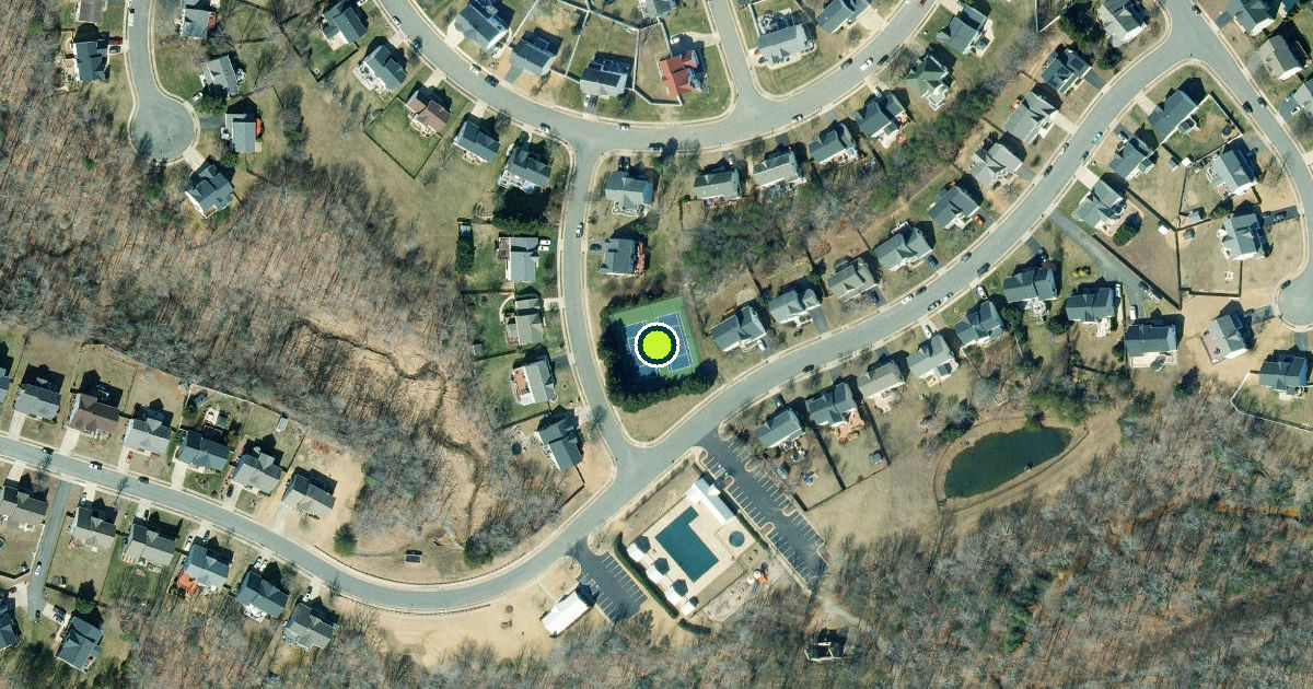 Satellite view of Stafford County Pickleball Courts