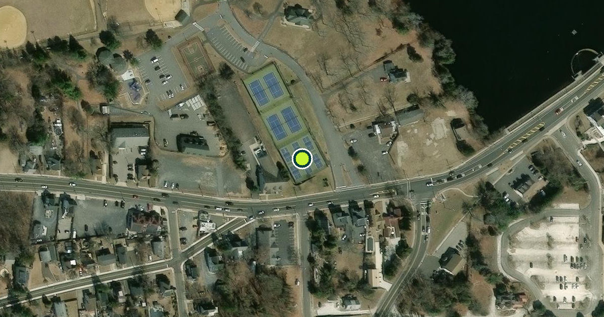 Satellite view of Stanley Seaman Park Pickleball Courts