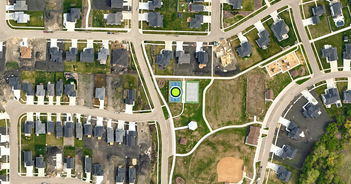 Satellite view of Stanley Township Pickleball Courts