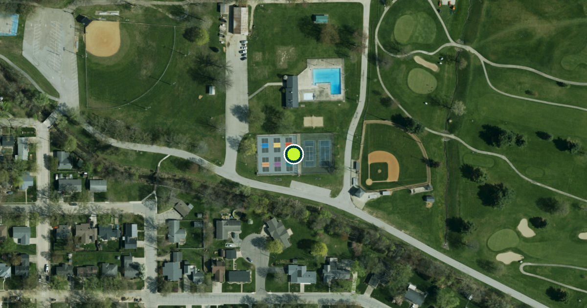 Satellite view of Stauffer Park Pickleball Courts