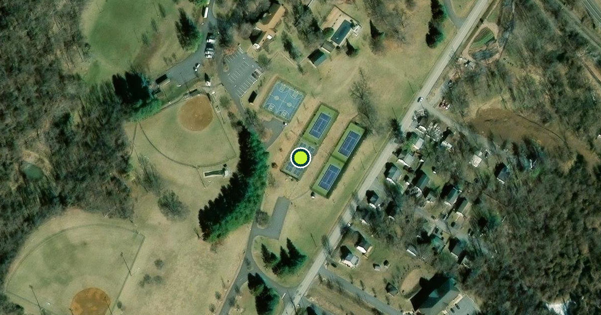 Satellite view of Staunton Pickleball Courts