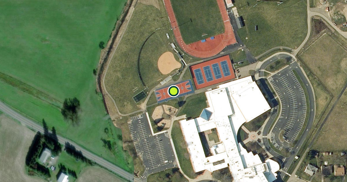 Satellite view of Steuben County Pickleball Courts